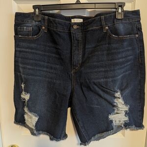 Denim Distressed Women's Shorts
